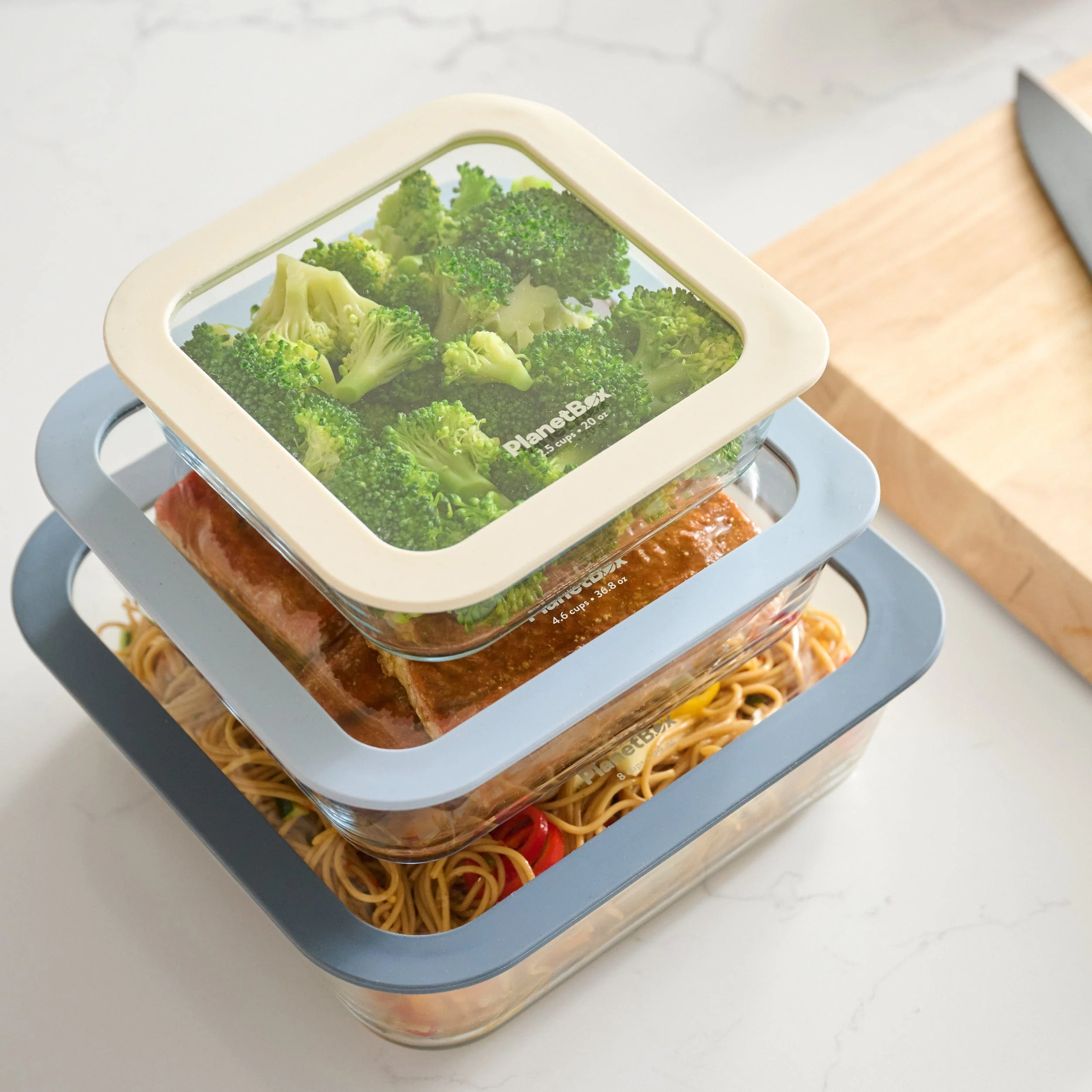 Square Glass Food Storage 6-Piece Set - Image 5